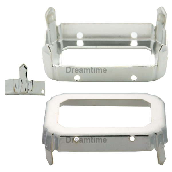 Dreamtime Crystal DC 4627S Setting for DC 4627, Large Rectangle Octagon Fancy Stone Silver 37x25.5mm